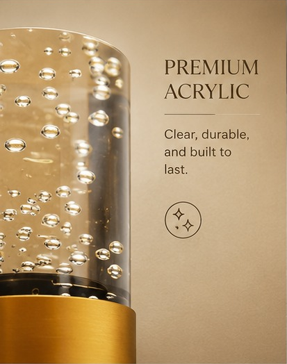 Aurelian Bubble: Luxury Golden Acrylic LED Night Light