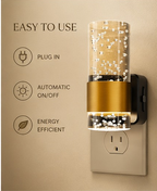Aurelian Bubble: Luxury Golden Acrylic LED Night Light