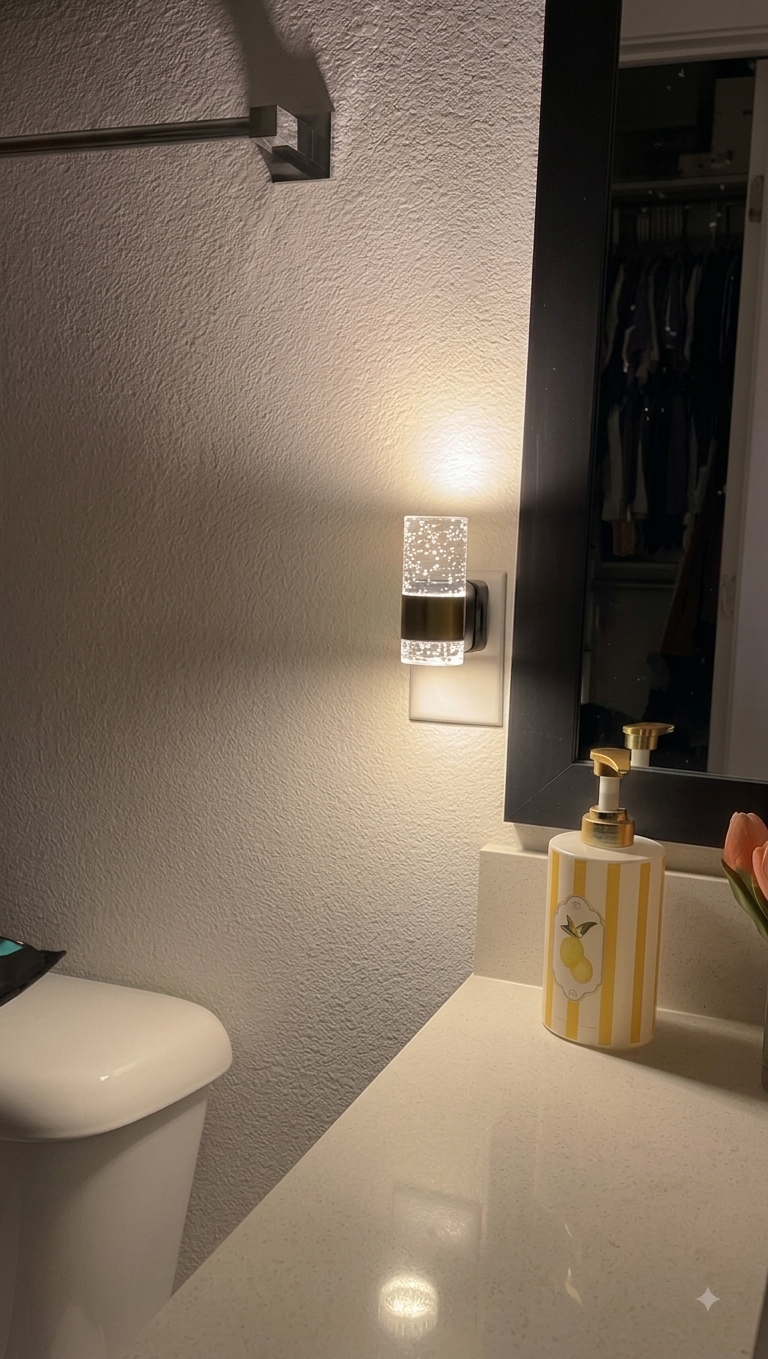 Golden Acrylic LED Night Light